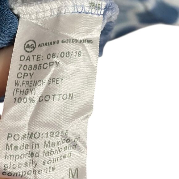 AG Adriano Goldschmied Sweatshirt Men M Blue White Elba Crew Preppy Pullover NEW - Picture 9 of 10